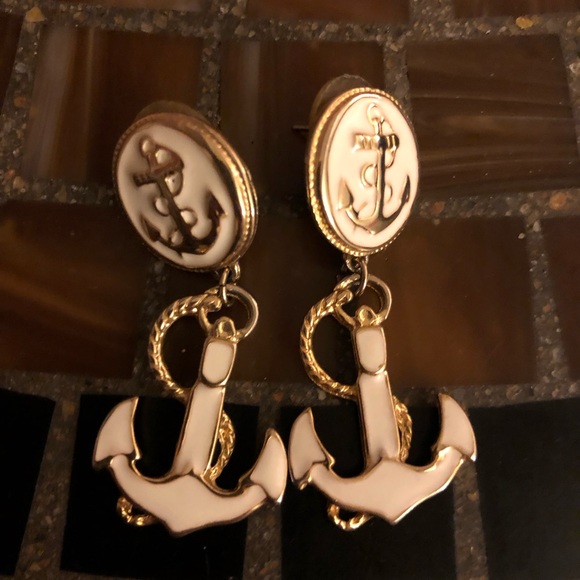 Jewelry - Park Lane white anchor earrings